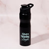 Shop Shining Bright Personalized Black Stainless Steel Bottle