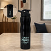 Shining Bright Personalized Black Stainless Steel Bottle