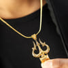 Buy Shiv Damru & Trishul Engraved Oxidised Gold Finish Men's Pendant