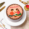 Sibling Bond Chocolate Photo Cake