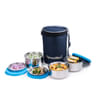 Signoraware Executive Twin Wall Medium Steel Lunch Box - Set of 3 Container Online