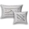Buy Silk Embroidered Patchwork Double Bedcover - White (Set of 5)
