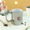 Silver Metallic Mug - Customized With Logo And Name Online