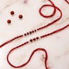 Buy Silver-Plated Rudraksha Rakhi Set of 2
