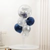 Gift Silver & Retro Brown Birthday Balloon Arrangement