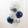 Buy Silver & Retro Brown Birthday Balloon Arrangement