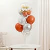 Silver & Retro Brown Birthday Balloon Arrangement