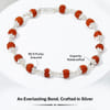 Buy Silver Rudraksha Beads Bracelet Rakhi