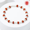 Silver Rudraksha Beads Bracelet Rakhi