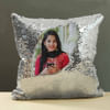 Shop Silver Sequin Personalized Magic Pillow