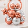 Shop SIS Rose-Gold and Silver Balloon Arrangement for Rakhi