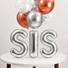 Shop SIS Rose Gold & Silver Bobo Balloon Bouquet for Rakhi
