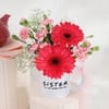 Gift Sisters Celebration Rakhi Floral Mug Arrangement