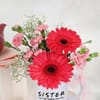 Buy Sisters Celebration Rakhi Floral Mug Arrangement