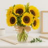 Six Yellow Sunflowers Bouquet Online