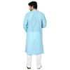 Buy Sky Blue Cotton Mix Long Kurta For Men