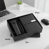 Gift Sleek Black Diary & Bottle Gift Set