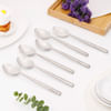 Gift Sleek Silver Spoon - Big - Set Of 6