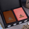 Gift Sleek Tan And Peach Couple Passport Covers - Personalized