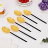 Buy Small Black And Gold Spoon - Set Of 6