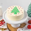Snow-Kissed Christmas Tree Cake