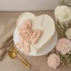 Gift Soft Bow Heart Cake (600 Gm)