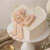 Buy Soft Bow Heart Cake (600 Gm)