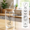 Gift Someone's Happy Place Personalized Wooden Lid Glass Tumbler