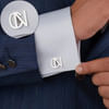 Sophisticated Personalized Gold And Silver Initials Cufflinks Online