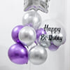 Buy Sparkling Purple & Silver Birthday Balloon Bouquet Decor