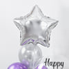 Shop Sparkling Purple & Silver Birthday Balloon Bouquet Decor