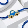 Gift Speedy Car Kids Rakhi with Besan Laddoo