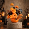 Spooky Flowers Pumpkin Arrangement Online