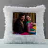 Gift Square Shaped Personalized LED Fur Cushion