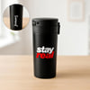Stay Real Personalized Black Vacuum Mug