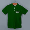 Shop Stay Weird Polo T-shirt - Green