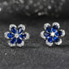 Gift Sterling Silver Blue Sapphire Earrings