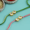 Gift Stone Rakhi Set Of 2 With Chocolates And Dry Fruits