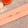 Gift Stone Rakhi with Golden Beads