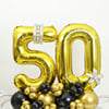 Gift Striking Glamour Gold & Black Balloon Bouquet