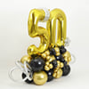 Buy Striking Glamour Gold & Black Balloon Bouquet