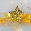 Gift String Lights - LED - Star - Gold - 3m