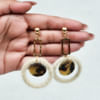 Buy Stylish Earring with Fur Ring