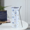 Gift Stylish Evil Eye Personalized Stainless Steel Tumbler With Straw