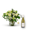 Stylish white bouquet with Pouilly Fume