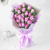 Gift Subtle Pink Rose Bouquet with Teddy Bear