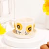 Gift Sunflower Ceramic Mug and Saucer Set