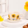 Sunflower Ceramic Mug and Saucer Set