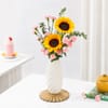 Gift Sunflowers and Pink Carnation Arrangement