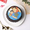 Gift Super Dad Chocolate Photo Cake